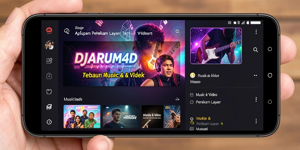Screenshot aplikasi DJARUM4D menampilkan antarmuka Perekam Layar yang user-friendly.