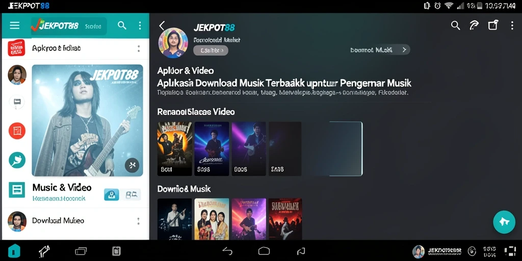 Tampilan antarmuka JEKPOT88 yang memudahkan pengguna dalam Download Musik.