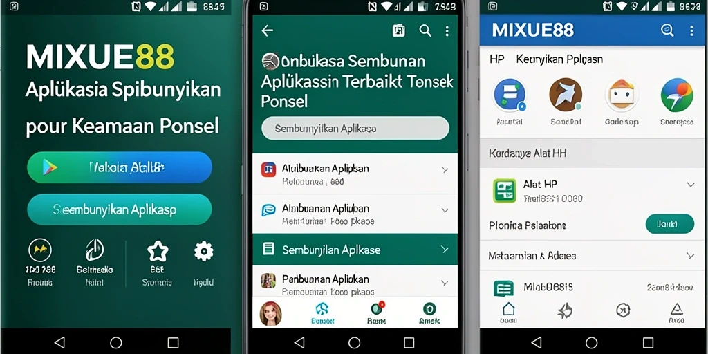 Antarmuka pengguna MIXUE88 yang sederhana dan efisien untuk menyembunyikan aplikasi.