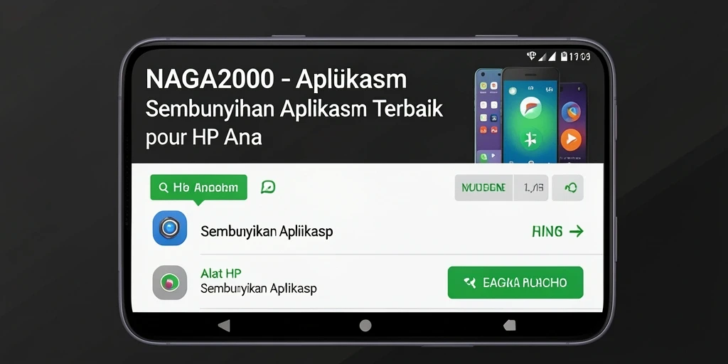 Antarmuka NAGA2000 untuk menyembunyikan aplikasi dengan mudah.