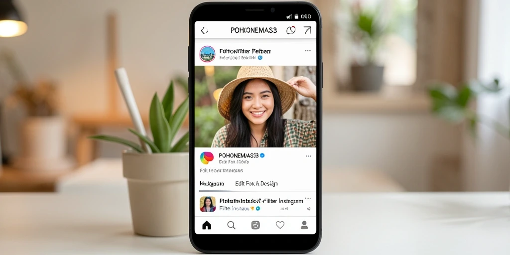 Screenshot antarmuka aplikasi POHONEMAS33 menunjukkan beragam filter menarik.