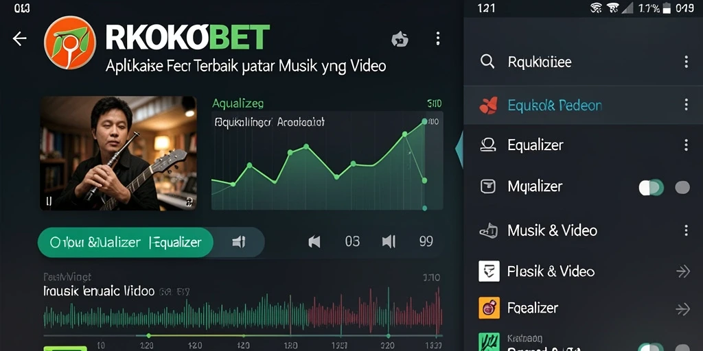 Antarmuka ROKOKBET yang intuitif untuk pengaturan Equalizer.