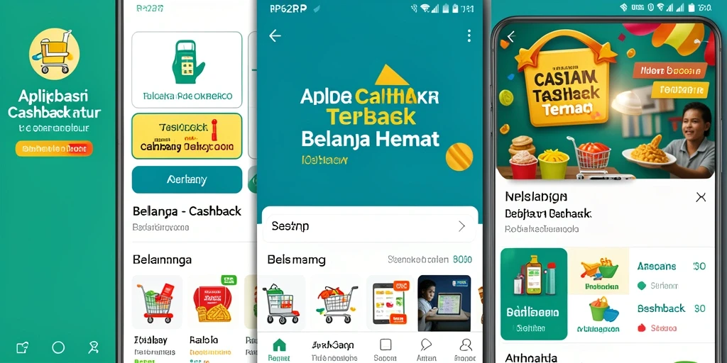 Antarmuka aplikasi RP62RP yang menarik dan fungsional untuk cashback.