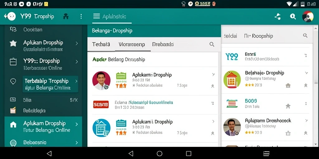 Tampilan antarmuka Y89 yang intuitif dan fungsional untuk dropshipping.